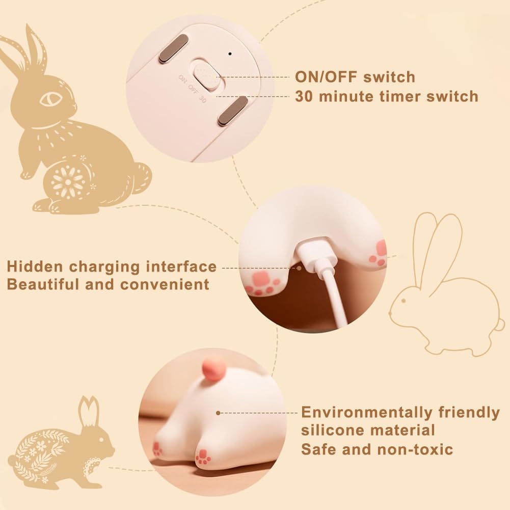 Product with features highlighted on a beige background