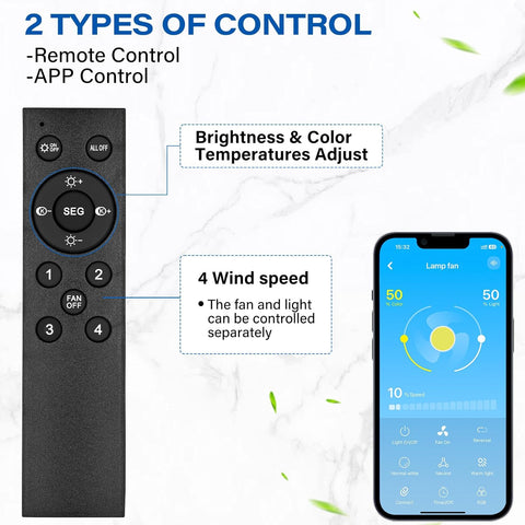 Quiet fan with dimmable LED

