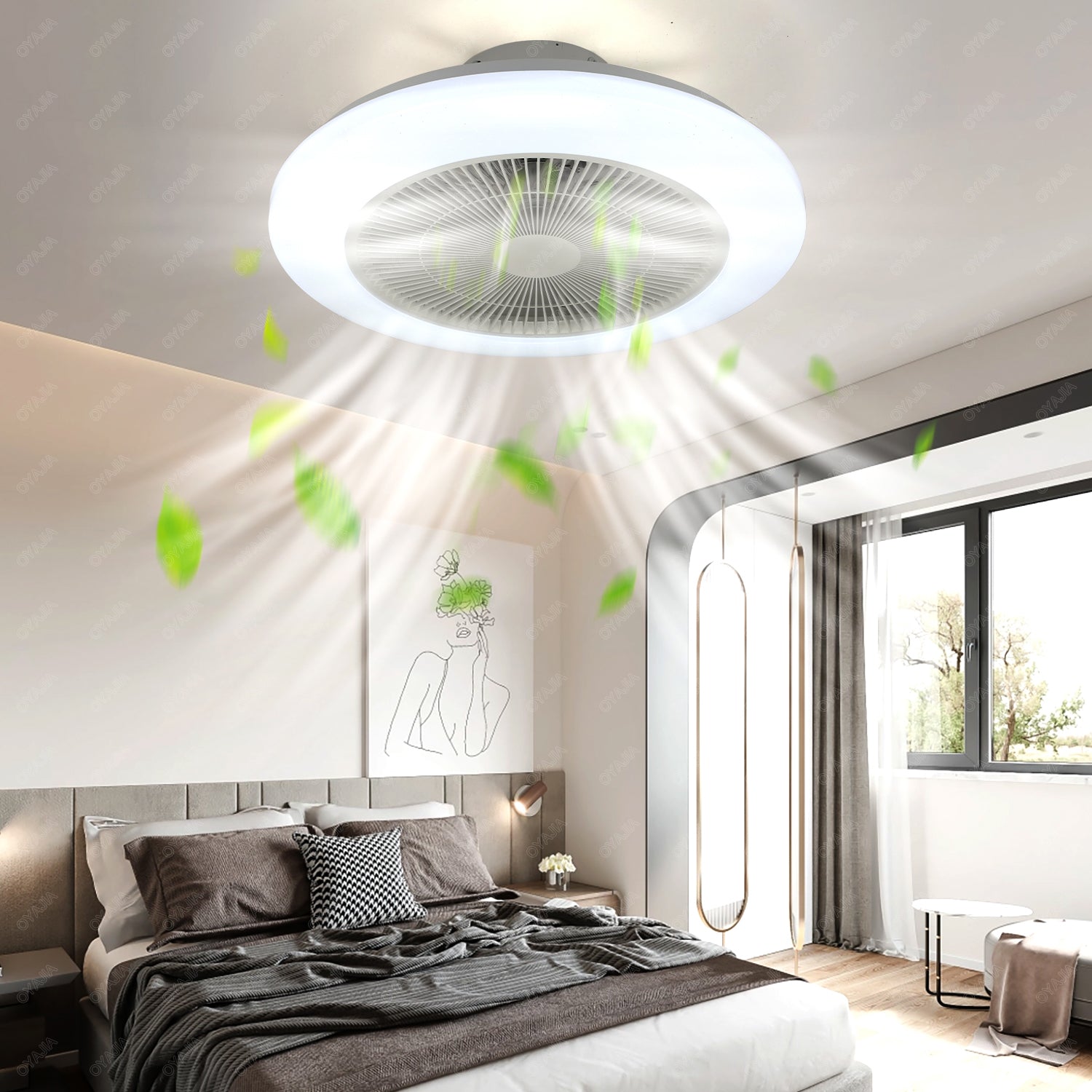 RGB Ceiling Fan with Light &amp; Remote in UK - Shop Now
