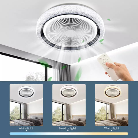 3-Speed Quiet Ceiling Fan with Light – UK Model

