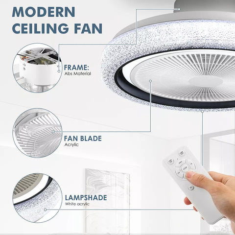 Smart RGB Light Ceiling Fan with Remote UK

