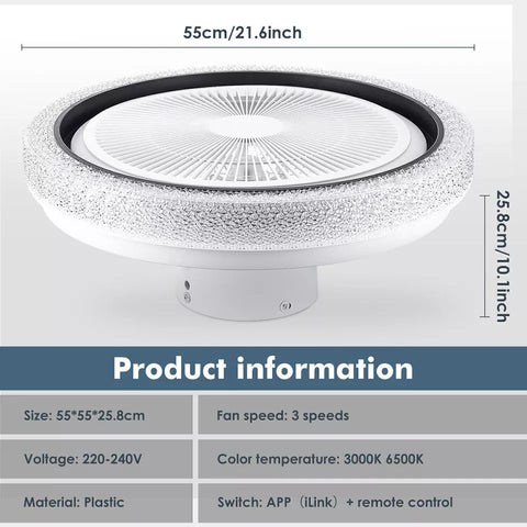 Colour Changing LED Ceiling Fan Light UK


