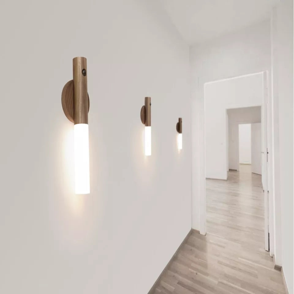 Rechargeable Motion Sensor Night Lights: 2200mAh Battery Operated Wall Sconces, Wireless Wall Lights Sconce, Magnetic Portable Hallway Light for Picture Stair Cabinet, 3000K
