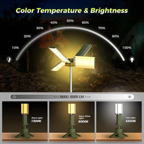 Rechargeable Telescopic Camping Light – 14000mAh LED Lantern