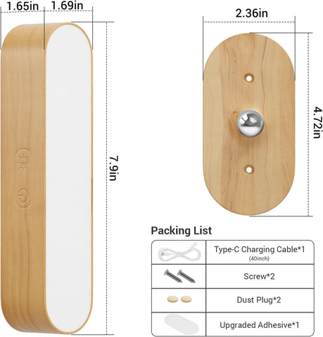 Rechargeable wireless wall light

