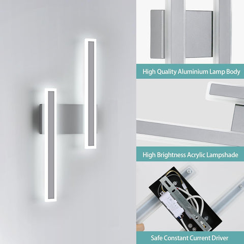 Rectangular LED wall lamp

