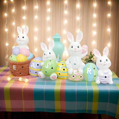 Resin Easter bunny LED tabletop ornament