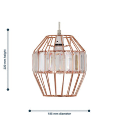 Metal wire light shade with exposed Edison bulb


