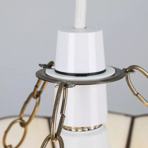 Retro Stained Glass Ceiling Light Shade Tiffany Style Easy Fit Pendant Lampshade