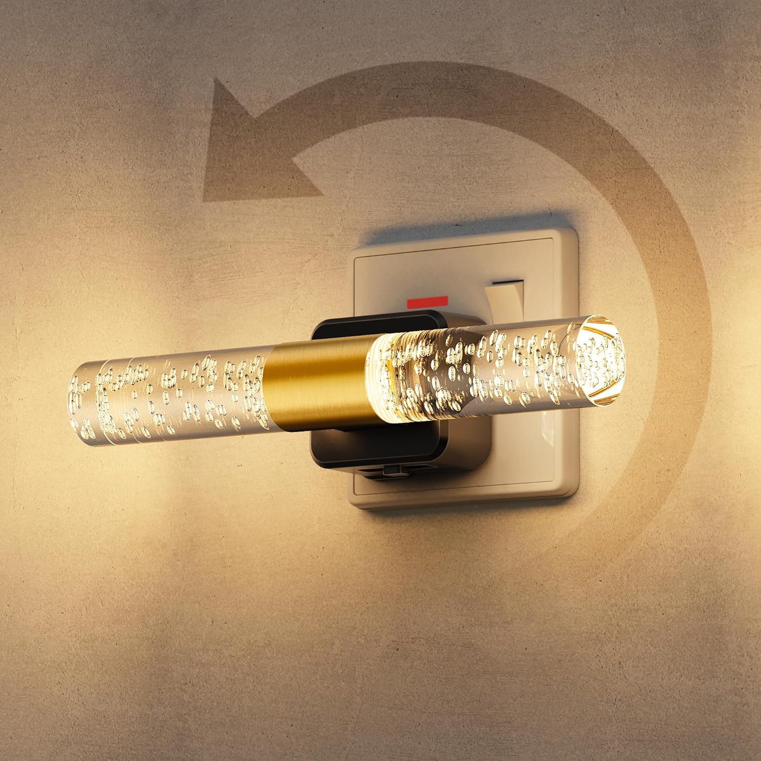 Rotatable plug-in night light


