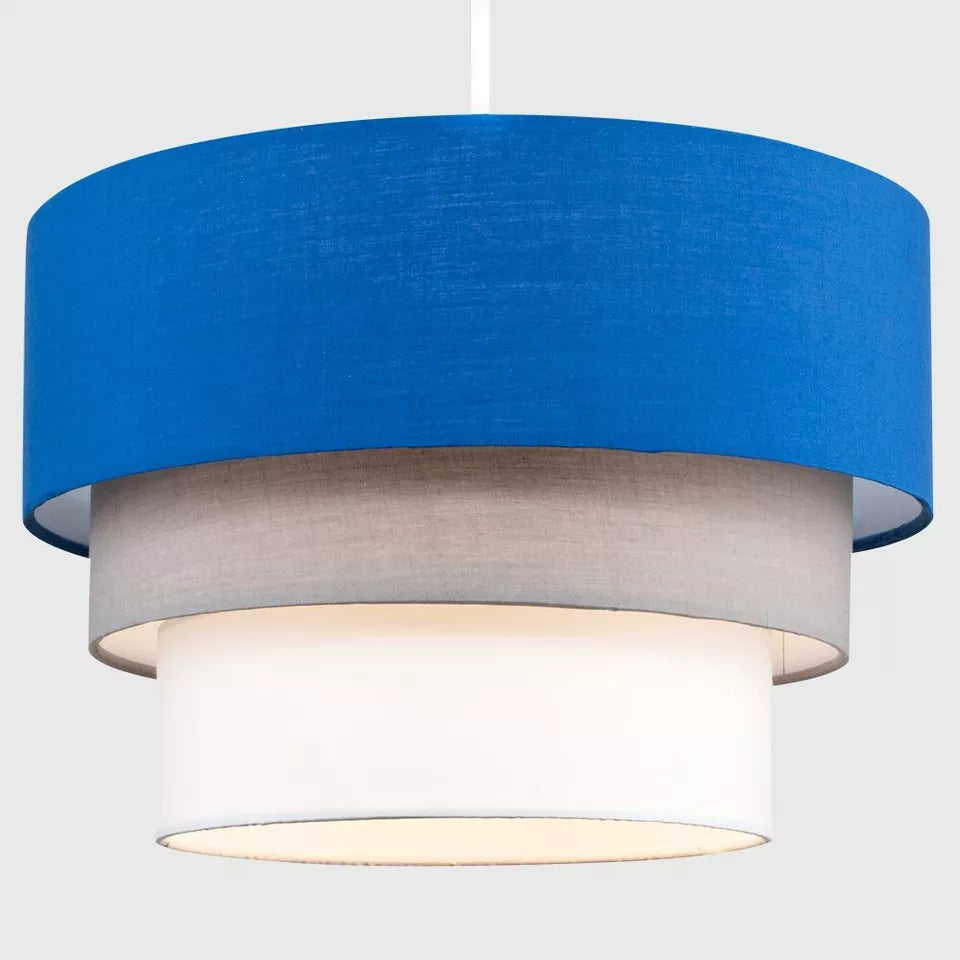 Round Modern 3 Tier Fabric Ceiling Pendant Lamp Light Shade in Felt With Included Bulb
