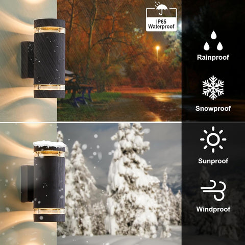 Round exterior wall lamp

