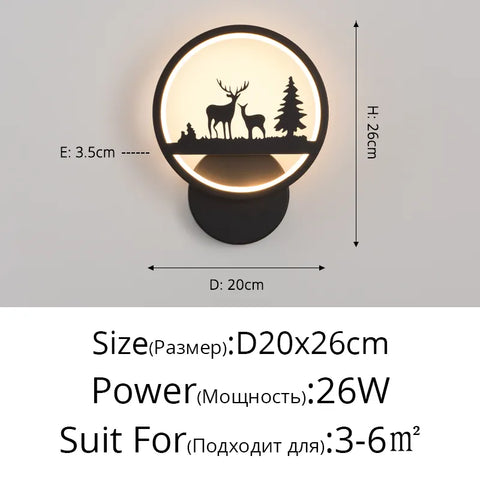 Dimmable indoor LED wall lamp with soft, warm illumination for a cozy ambiance.