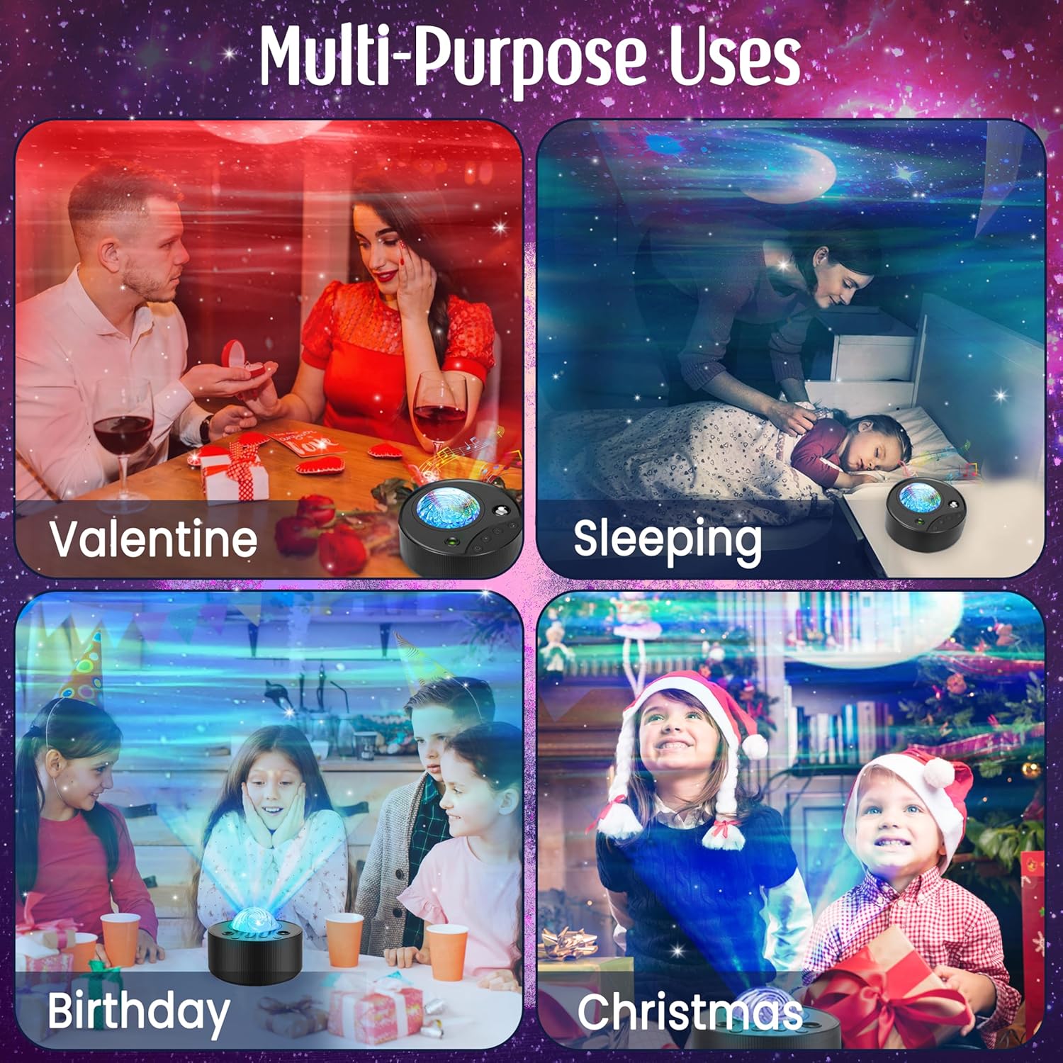 Sensory galaxy light for relaxation and sleep