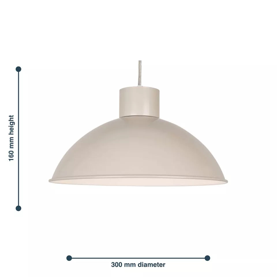 Modern retro dome pendant lights in taupe

