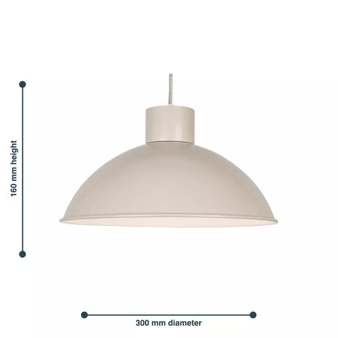 Modern retro dome pendant lights in taupe

