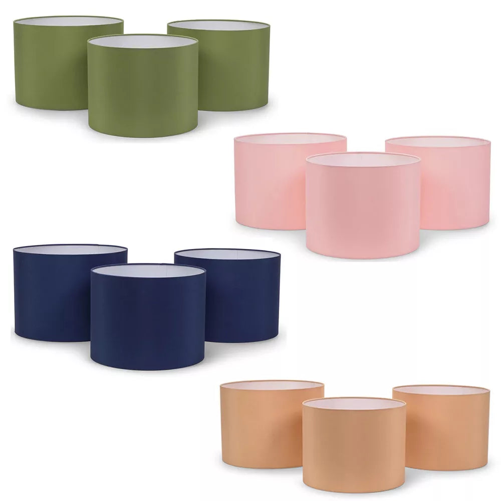 Set of 3 drum ceiling light shades – Alpha Lights
