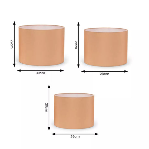 Drum style light shades for living room
