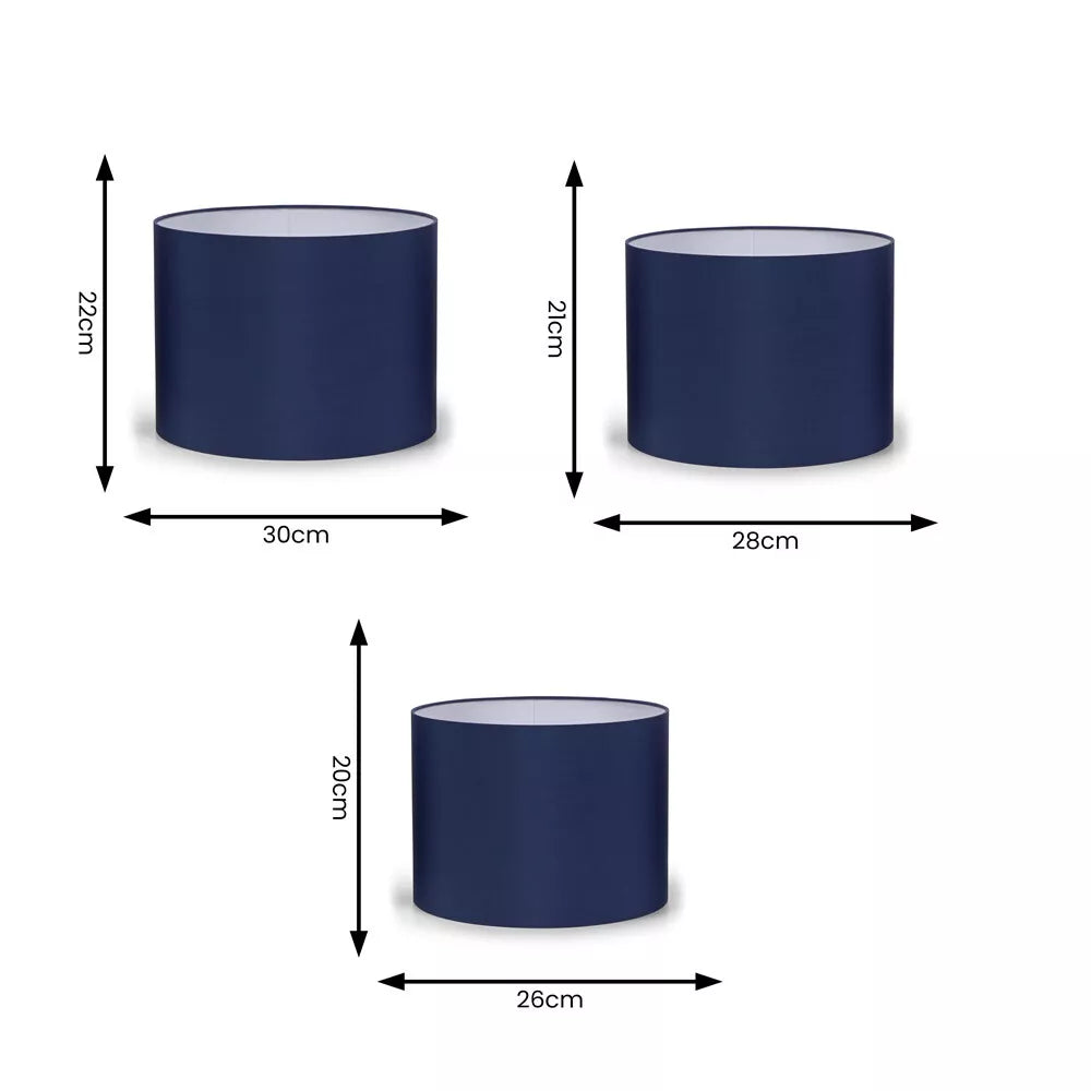 Three matching pendant shades for ceiling
