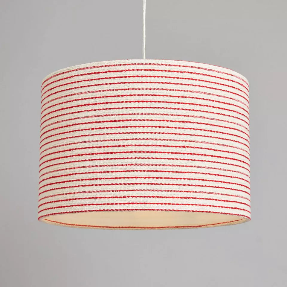 Children's room lampshade in red and white

