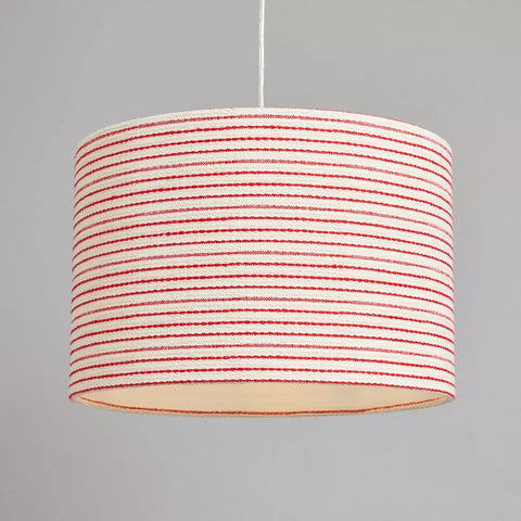 Children's room lampshade in red and white

