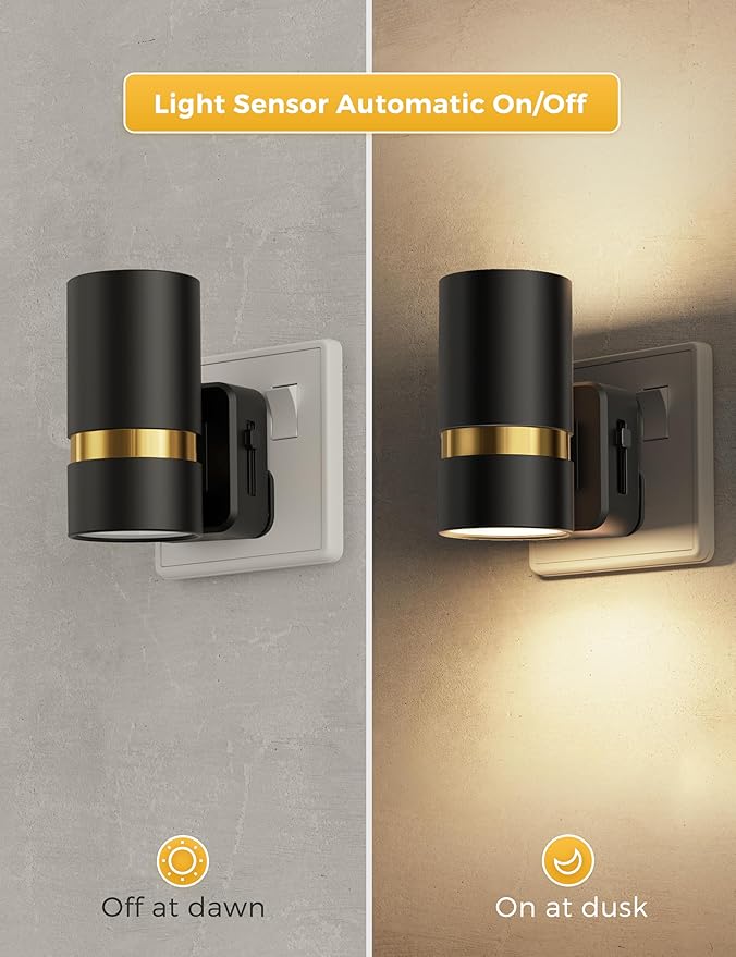 Shop 2 Pack LED Night Light Plug in Wall Light in UK - Upgrade Today!