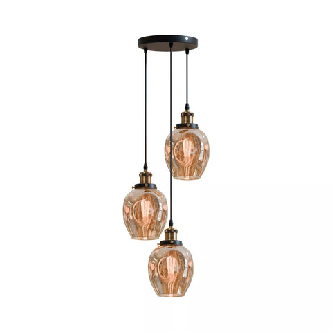Bright Warm Light Emitted from the Hanging Fixture


