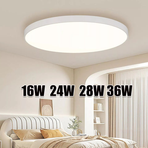 Modern circular ceiling light in UK
