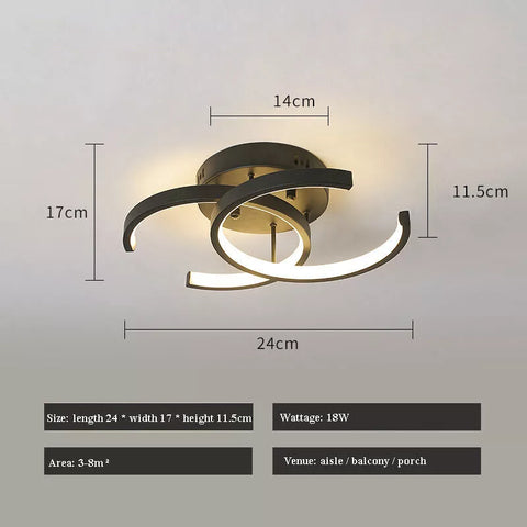 Elegant LED pendant ceiling light for bedroom and hallway.

