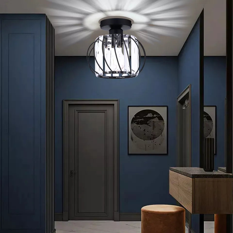 Shop the Ceiling Light Crystal Vintage for your UK home, Elegant retro design, perfect for study aisles
