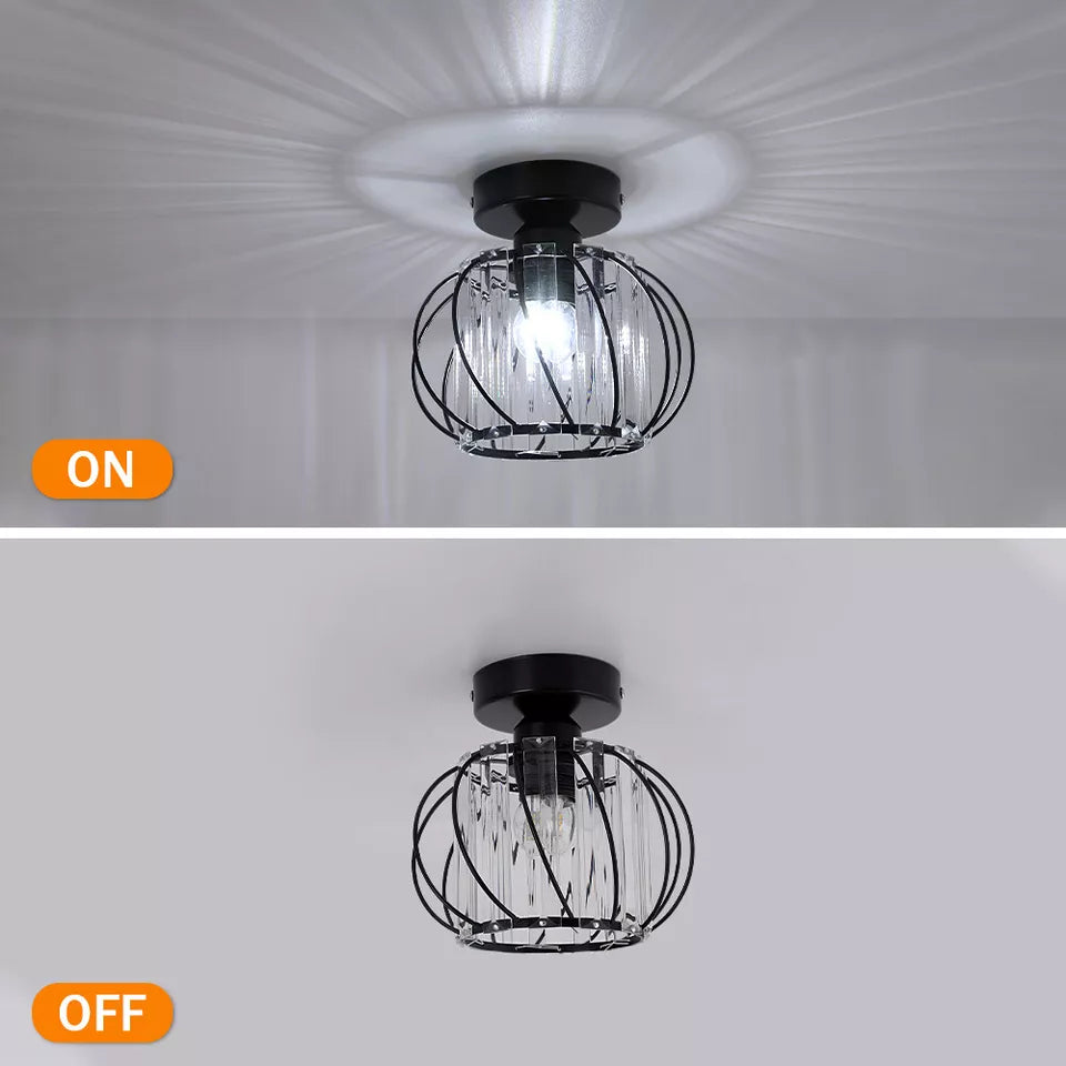 Shop the Ceiling Light Crystal Vintage for your UK home, Elegant retro design, perfect for study aisles
