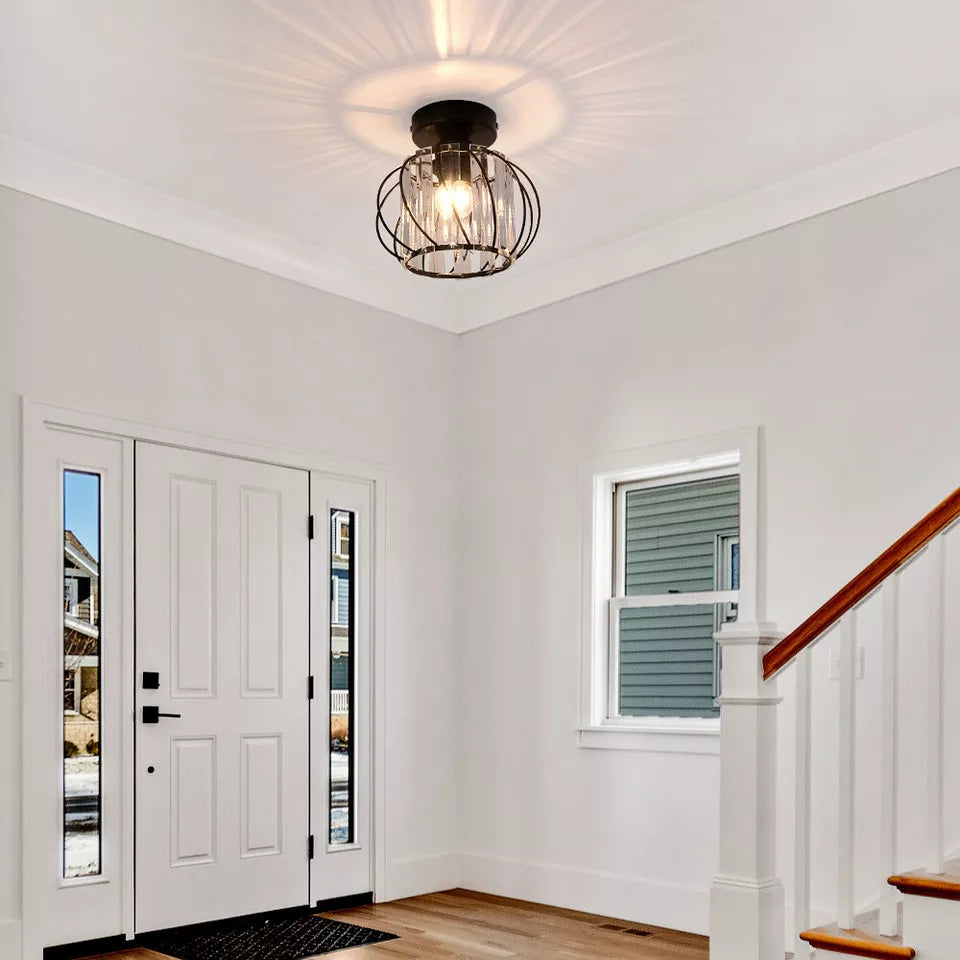 Shop the Ceiling Light Crystal Vintage for your UK home, Elegant retro design, perfect for study aisles
