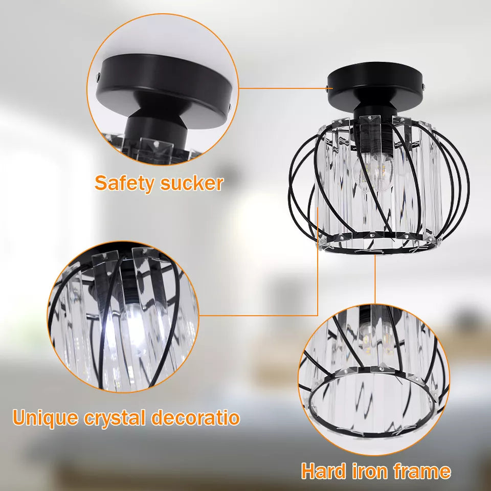 Shop the Ceiling Light Crystal Vintage for your UK home, Elegant retro design, perfect for study aisles
