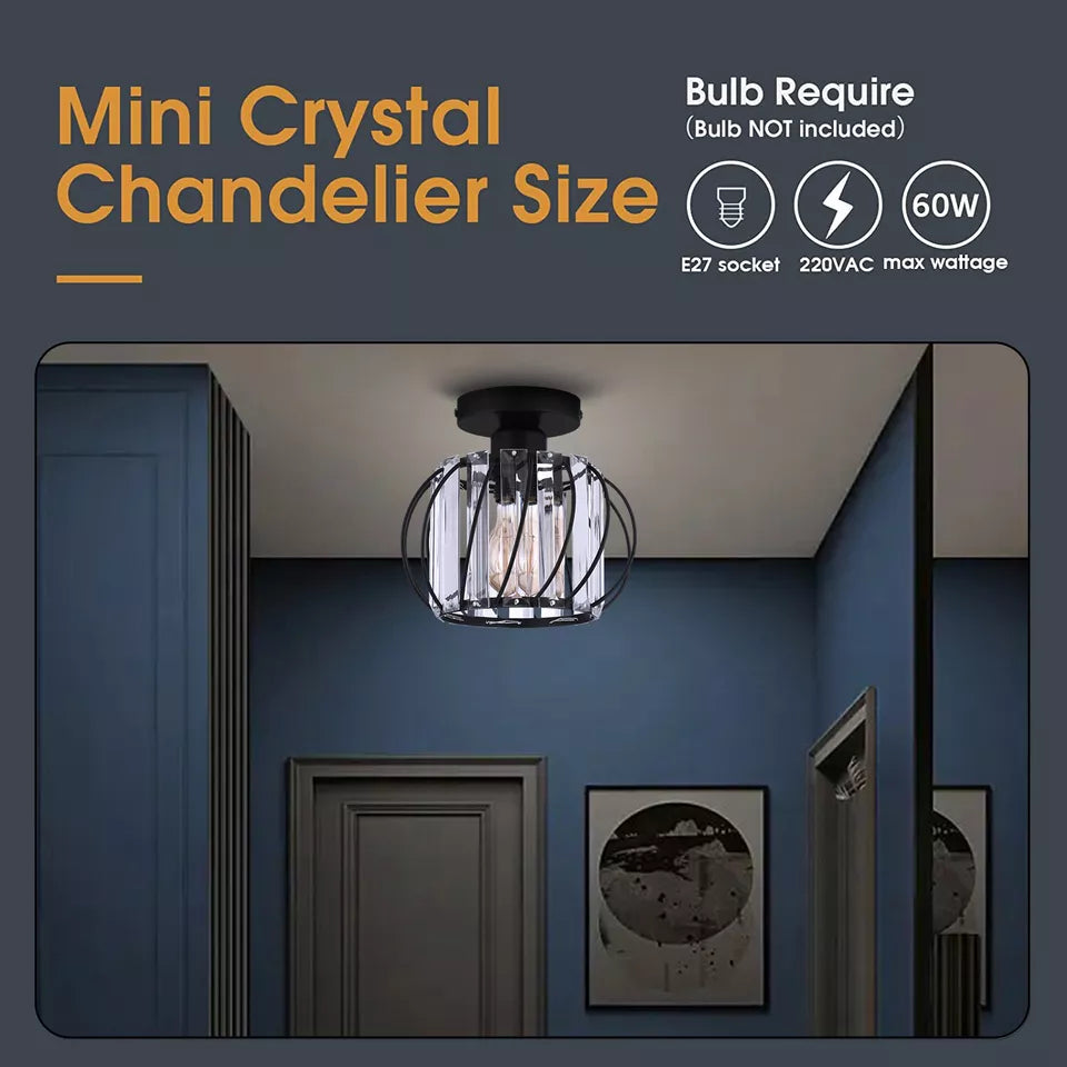 Shop the Ceiling Light Crystal Vintage for your UK home, Elegant retro design, perfect for study aisles
