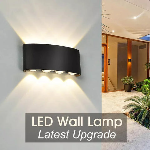 IP65 waterproof wall light installed in a patio setting

