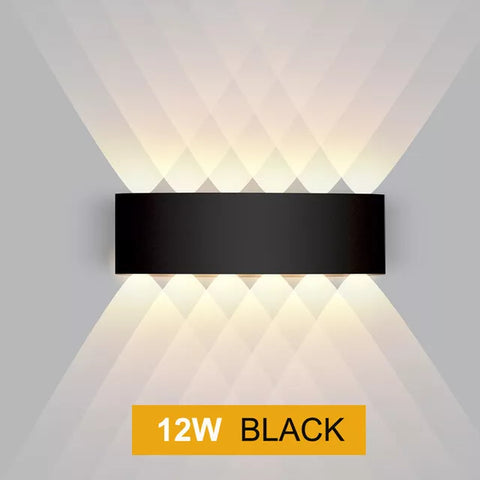 Close-up of the durable aluminum construction of the wall sconce


