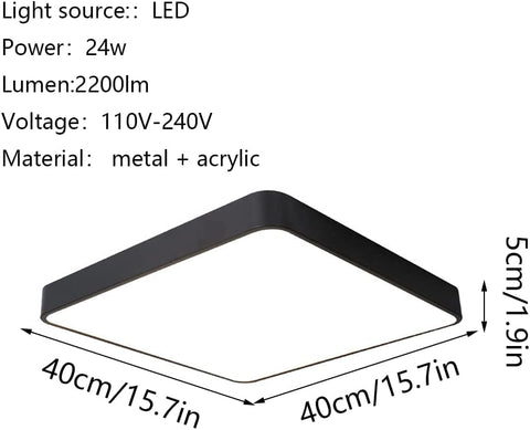Minimalist square ceiling fixture for UK homes

