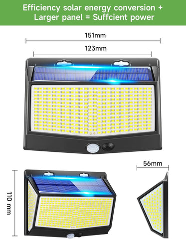 Weatherproof outdoor LED solar wall lights with motion detection UK

