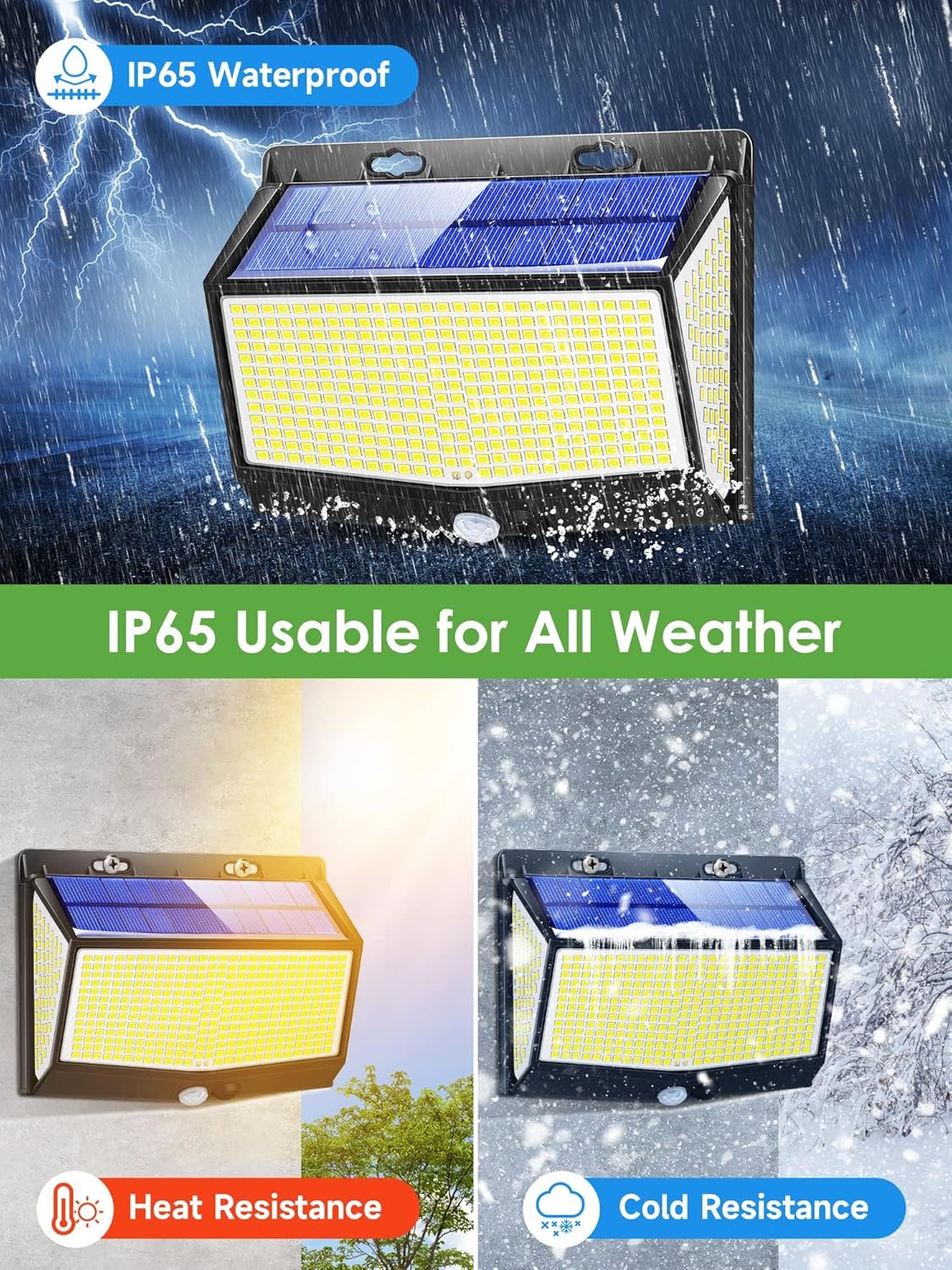468 LED solar motion sensor security lights for outdoor use in the UK


