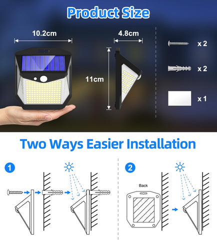 Solar Motion Sensor Light enhancing the ambiance of a backyard

