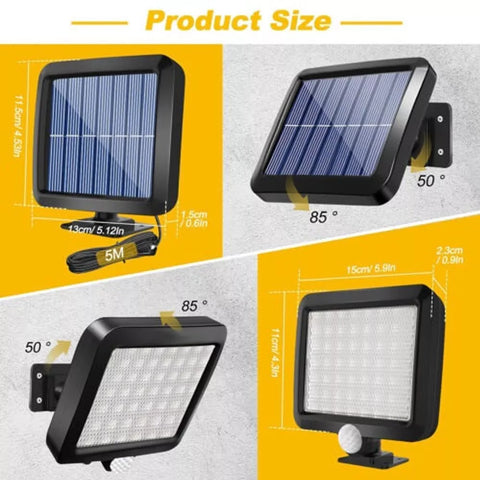 Weather-resistant solar wall light mounted on a brick wall

