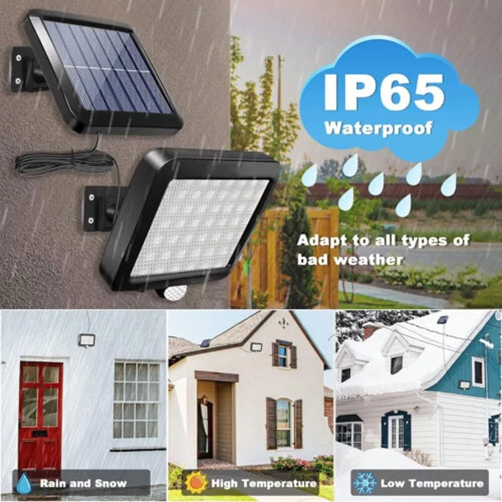 Solar PIR Motion Sensor Wall Light in UK  LED Outdoor Flood Lamp