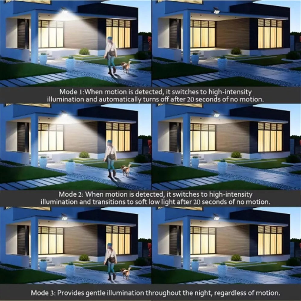 Solar Power LED Light in UK PIR Motion Sensor Outdoor Garden Wall Security Flood Lamp