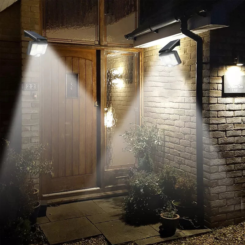 Solar Power Motion Sensor Wall Light in UK LED Outdoor Security Lamp