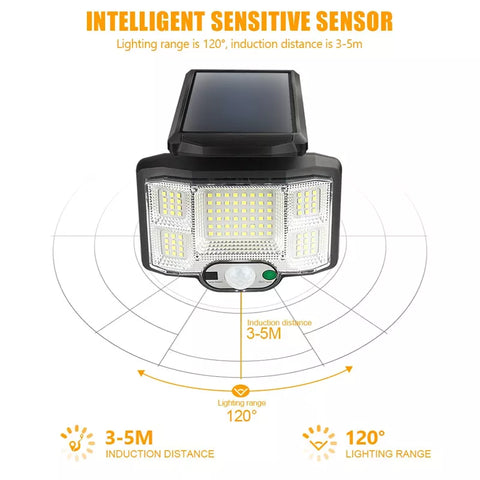Rechargeable LED solar security wall lamp

