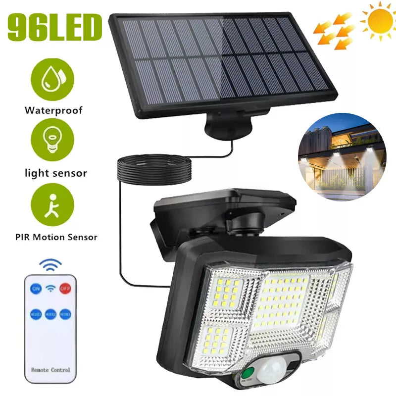 Solar Power Motion Sensor Wall Light in UK LED Outdoor Security Lamp