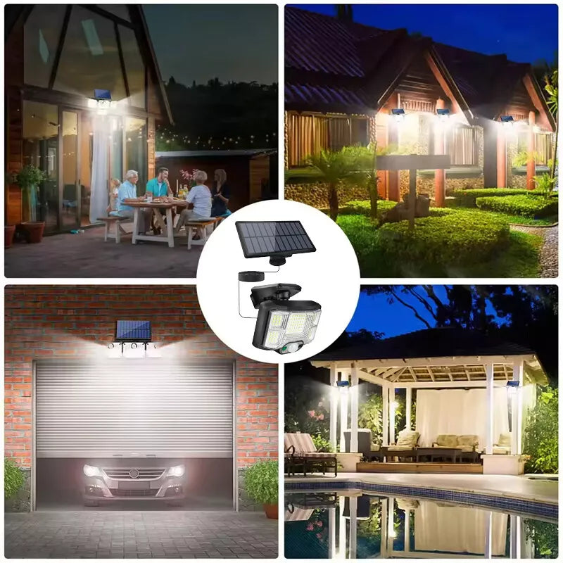 Solar Power Motion Sensor Wall Light in UK LED Outdoor Security Lamp