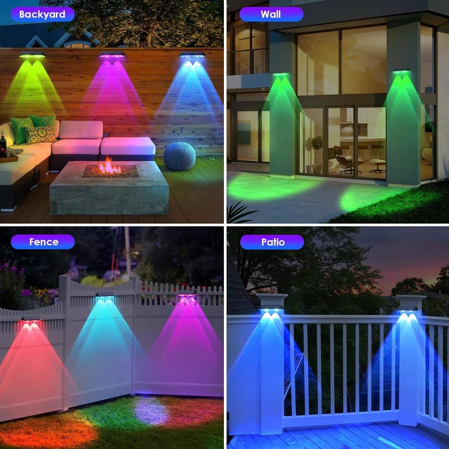  Solar Powered Door Fence Wall Lights in UK LED Outdoor Garden Lamp