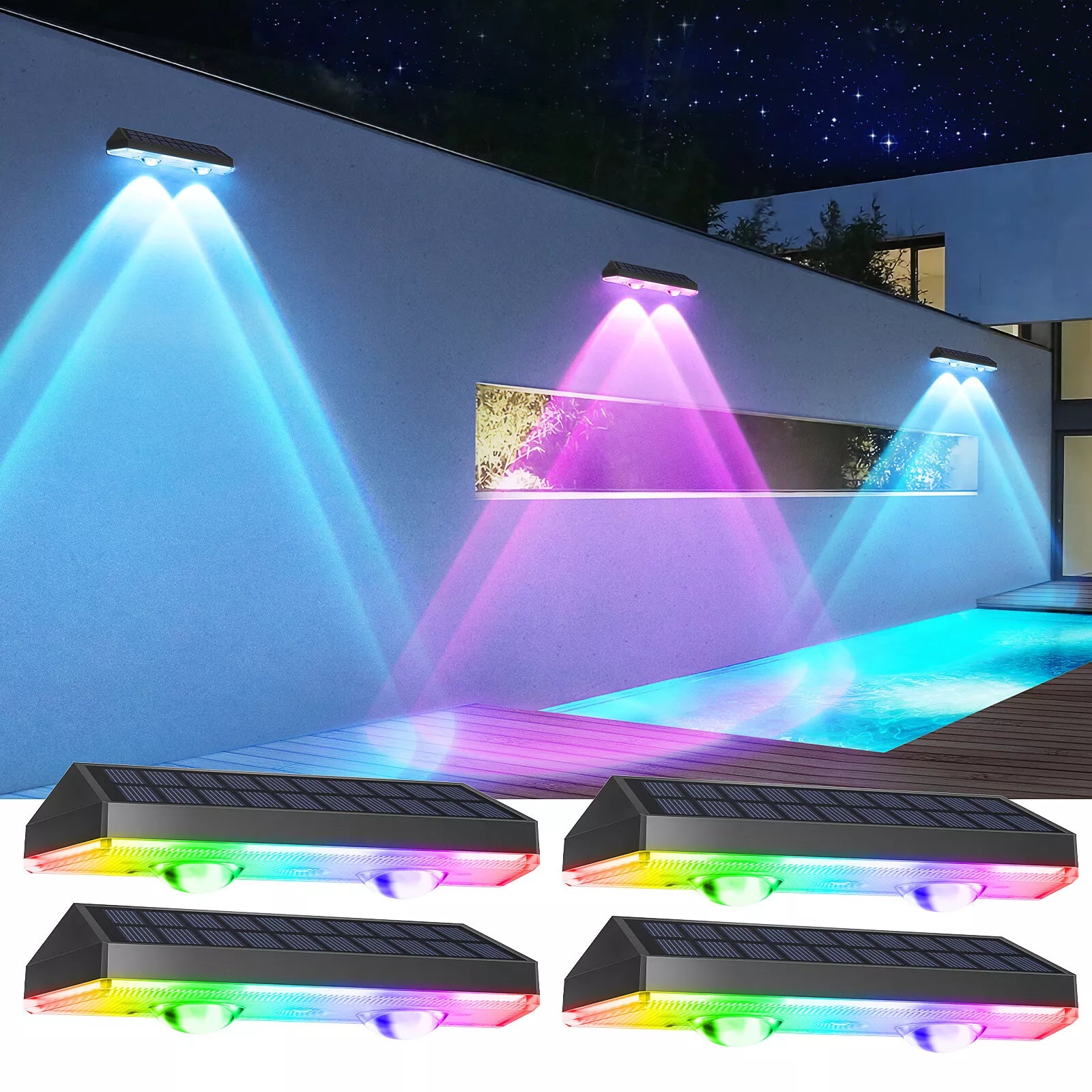  Solar Powered Door Fence Wall Lights in UK LED Outdoor Garden Lamp