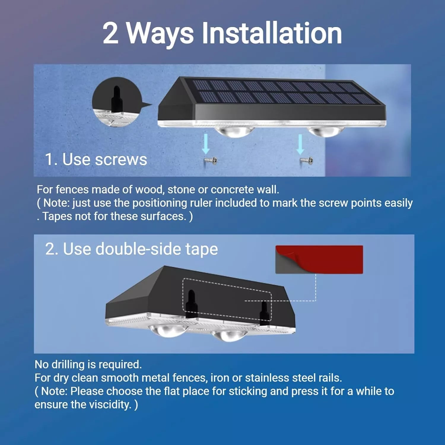  Solar Powered Door Fence Wall Lights in UK LED Outdoor Garden Lamp
